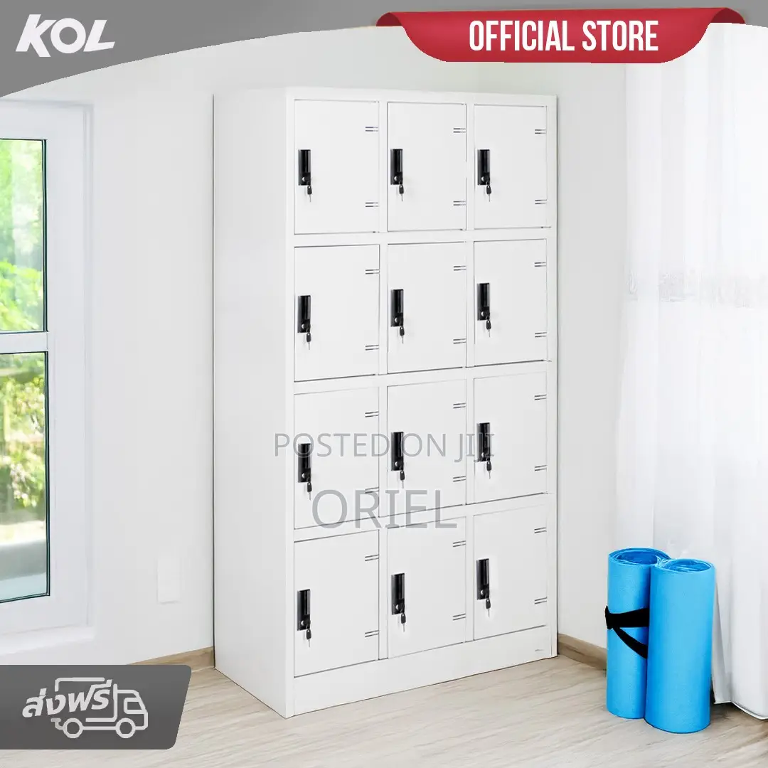 Modern Office Cabinet : 12 Doors Locker Steel Cabinet