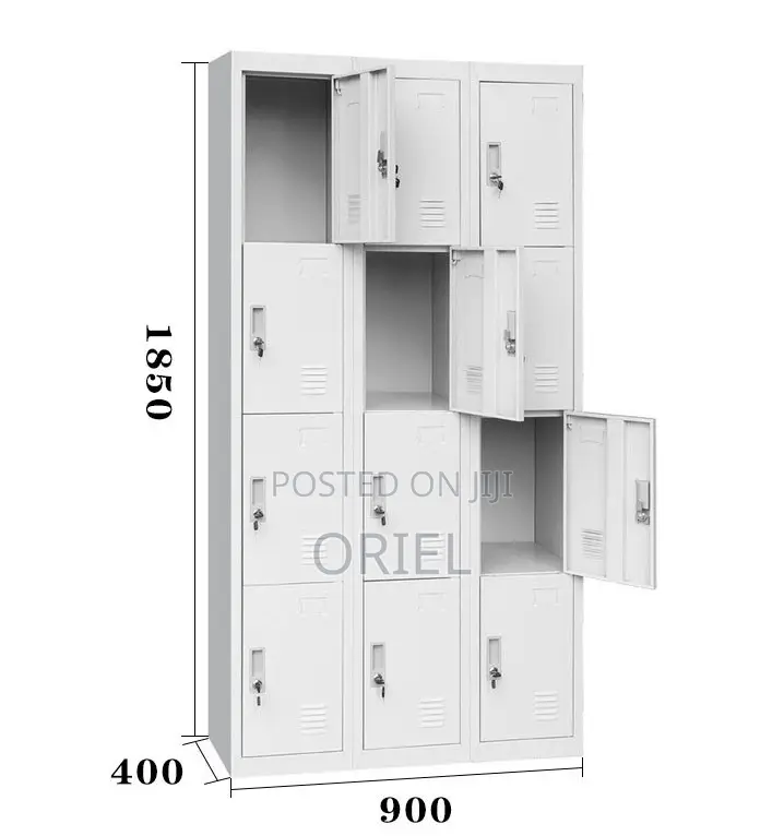 Modern Office Cabinet : 12 Doors Locker Steel Cabinet