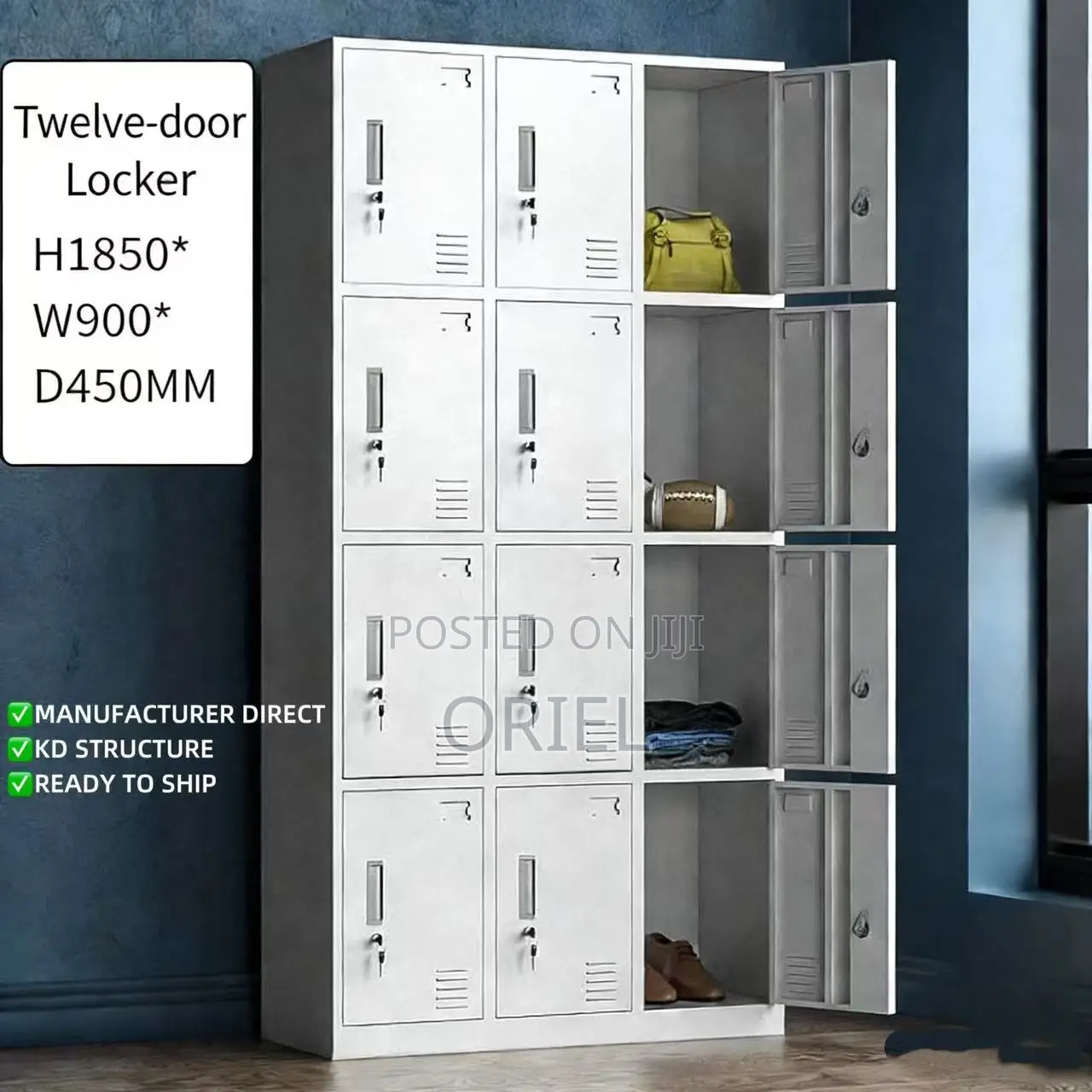 Modern Office Cabinet : 12 Doors Locker Steel Cabinet
