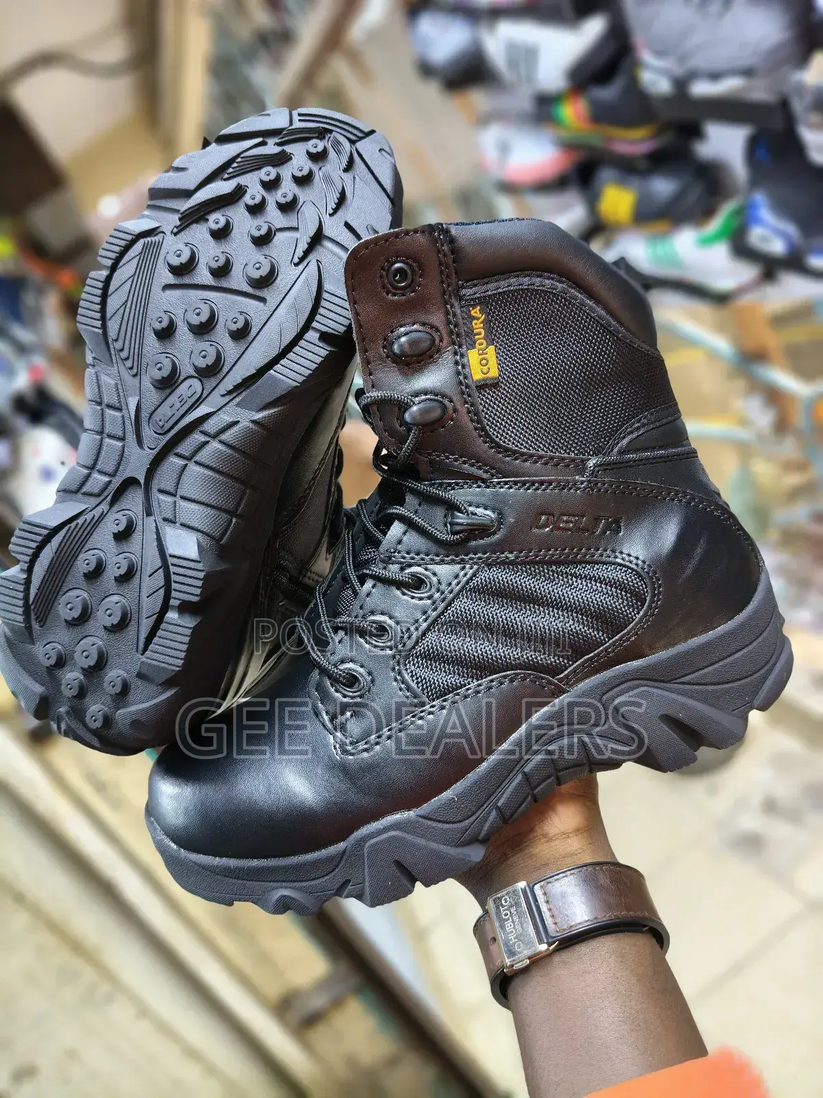 All Weather Black Delta Boots, Black Tactical Boots