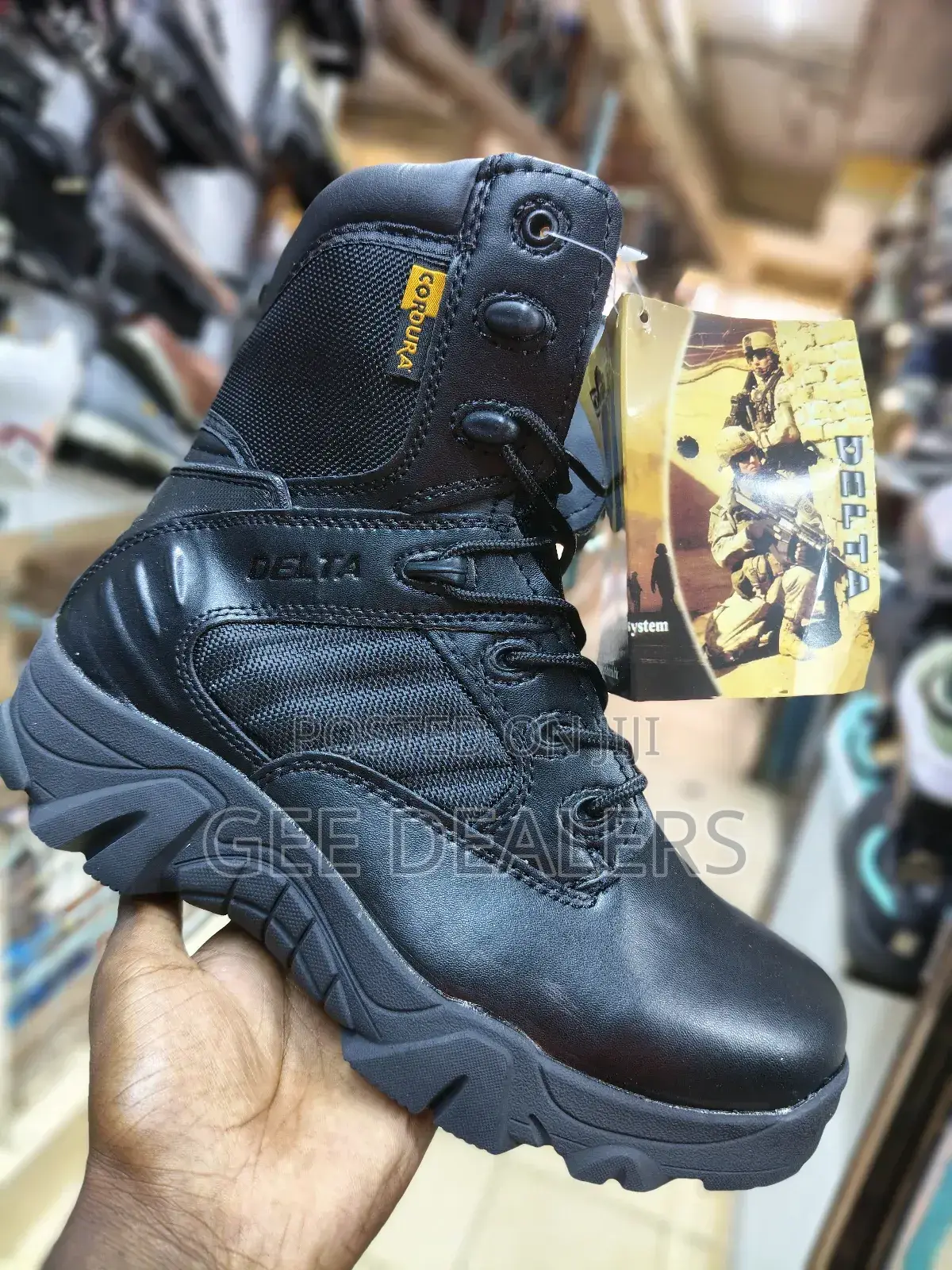 All Weather Black Delta Boots, Black Tactical Boots