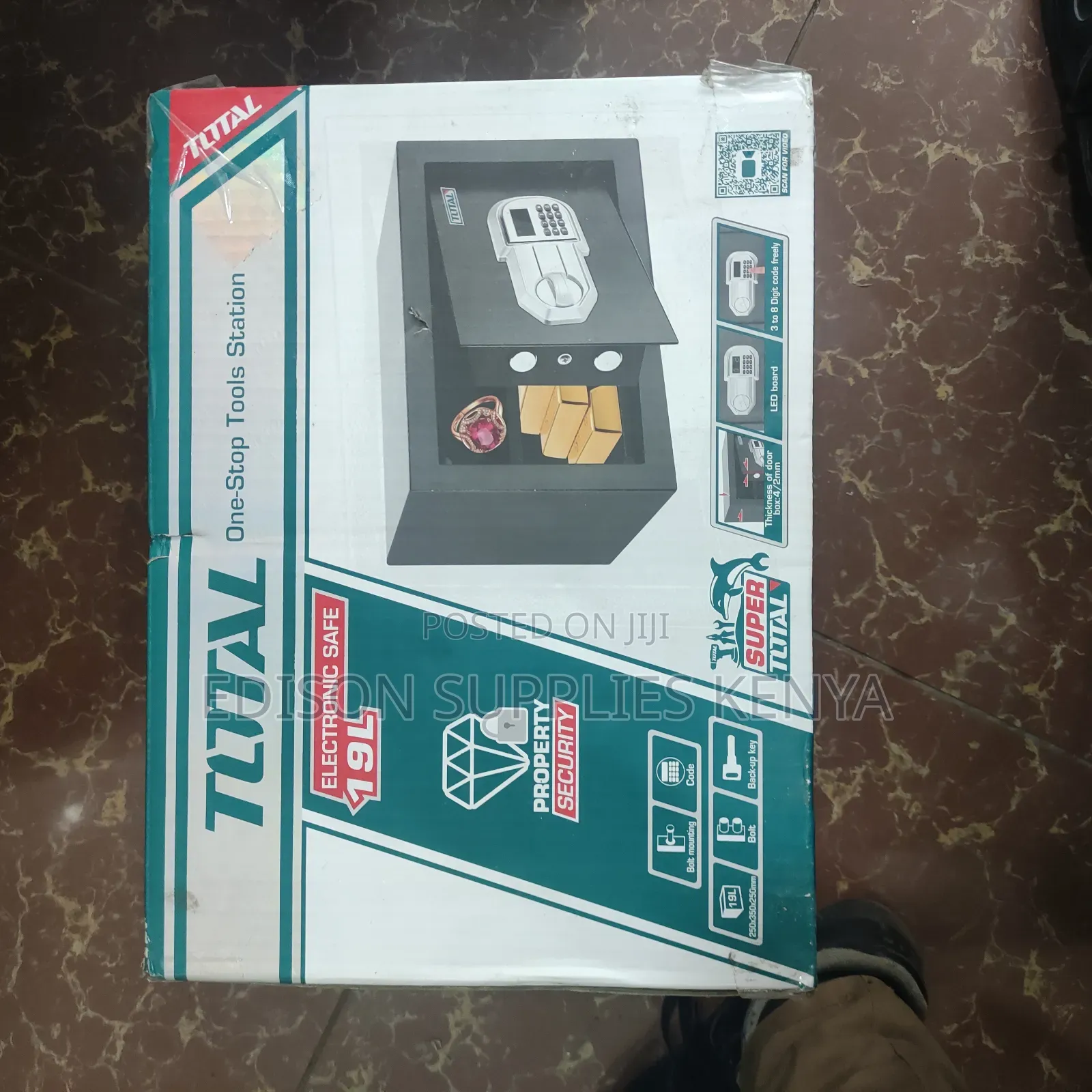 Safe Box Total Electronic Safe 19 L Digital Lock Security Cash Money