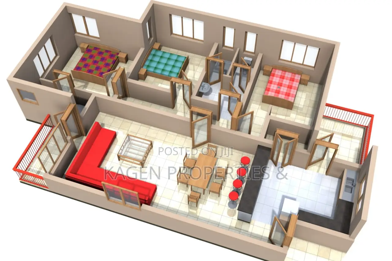 3bdrm Apartment in Uthiru for rent