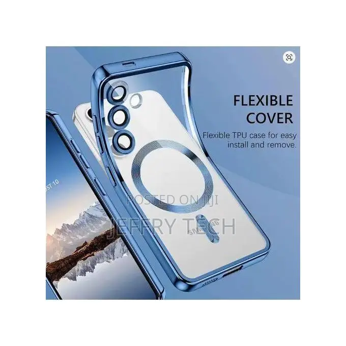 Samsung Galaxy A55 Luxury Tpu Magsafe Blue High Protection Phone Case/