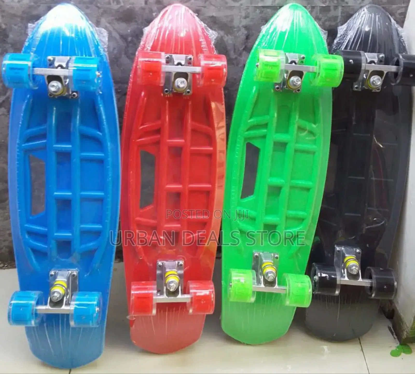 Graphic Fish Shape Skate Board