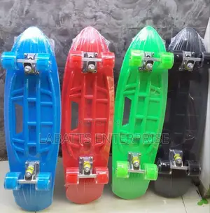 Graphic Fish Shape Skate Board Rubber Wheels Wheels With Lights Long