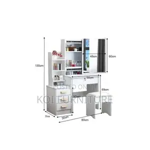 Dressers; Home Vanity Set With Sliding Mirror