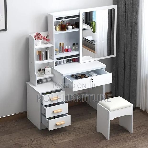 Dressers; Home Vanity Set With Sliding Mirror - thumbnail 3