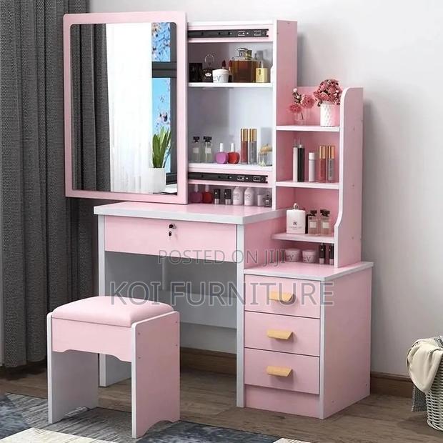 Dressers; Home Vanity Set With Sliding Mirror - thumbnail 4