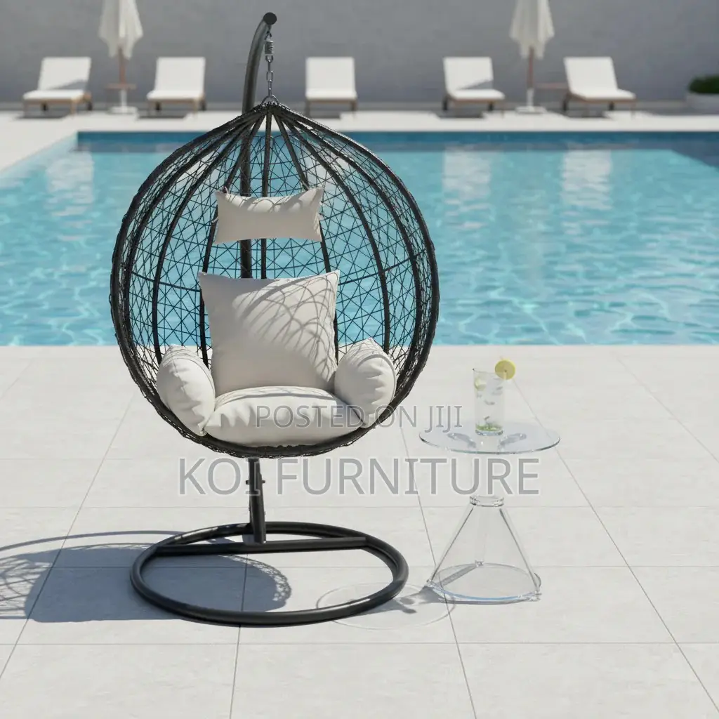 Home Chairs; Rattan Leather Hanging Hammock Chair