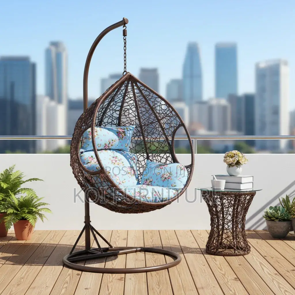 Home Chairs; Rattan Leather Hanging Hammock Chair