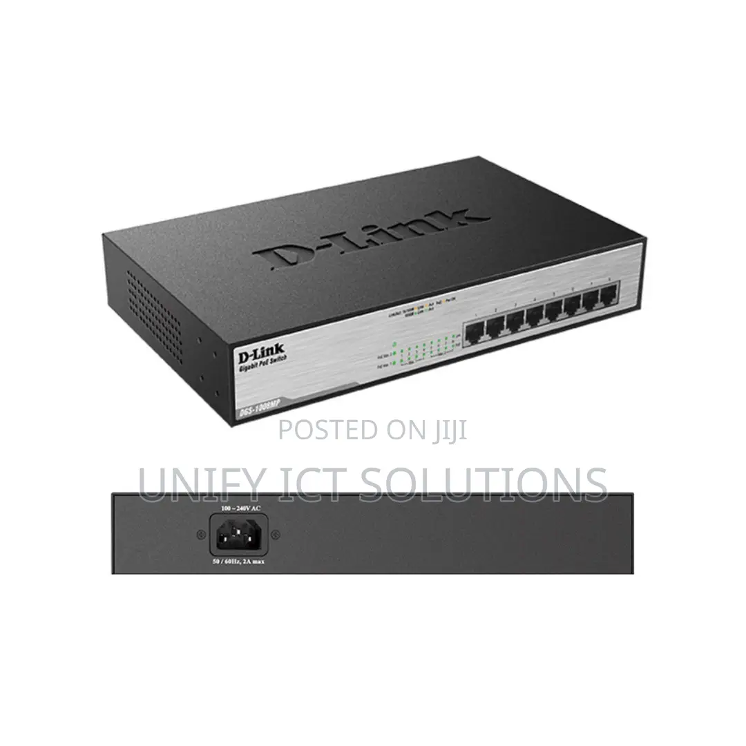 D-Link 8 Port Poe Gigabit Smart Managed Switch – DGS-F1100-10ps-E/B