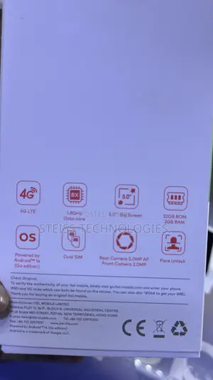 New Itel A24 16 GB Black