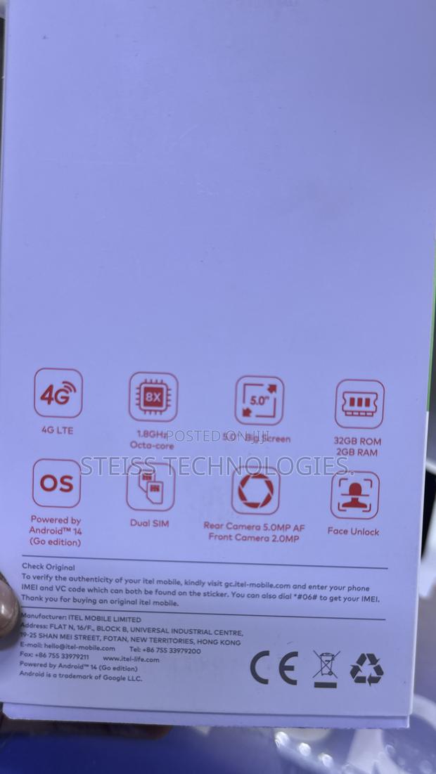 New Itel A24 16 GB Black - thumbnail 4