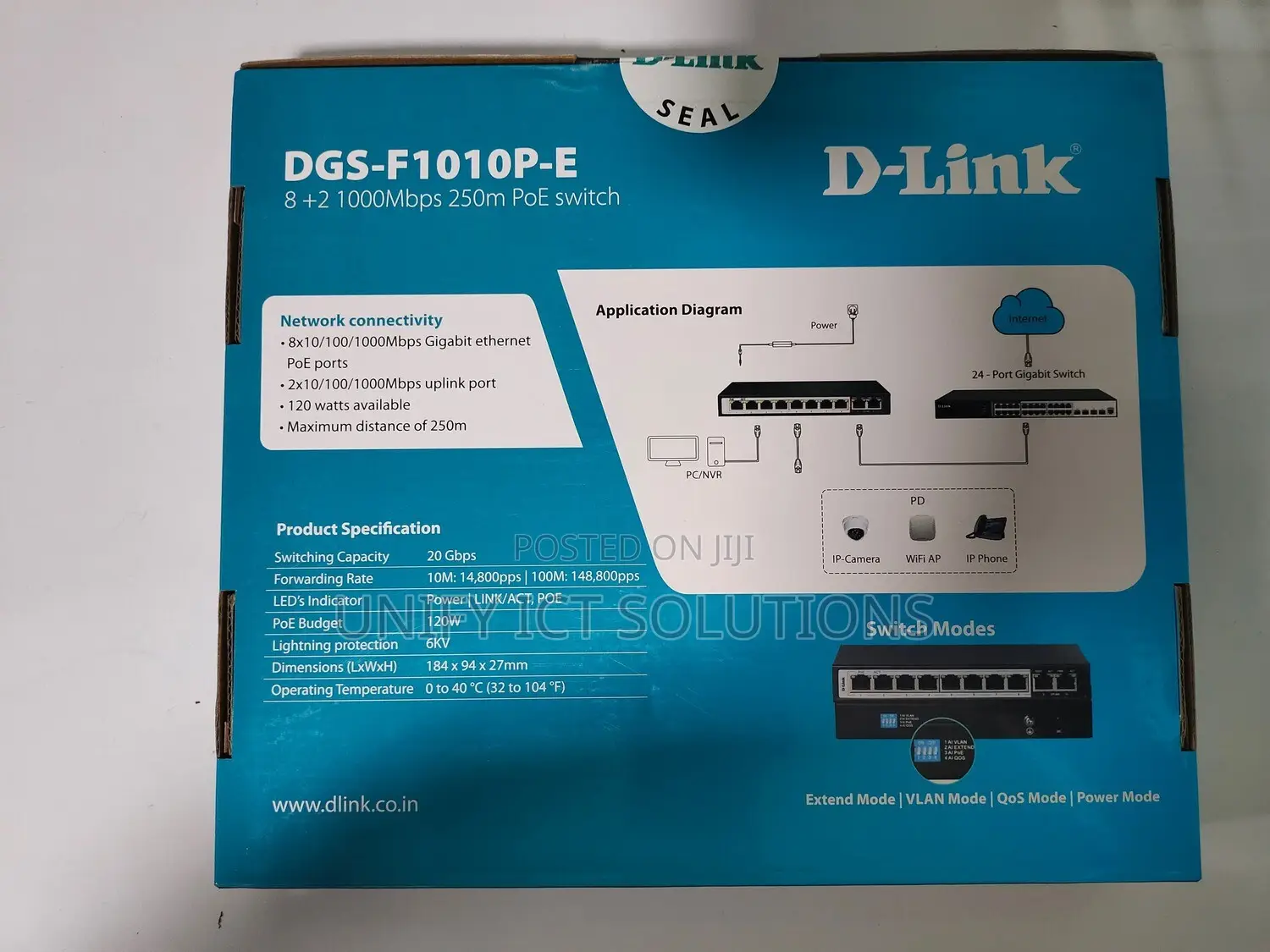 Dlink DGS-F1010p-E 250m 10-Port 1000mbps Switch With 8 Poe Ports