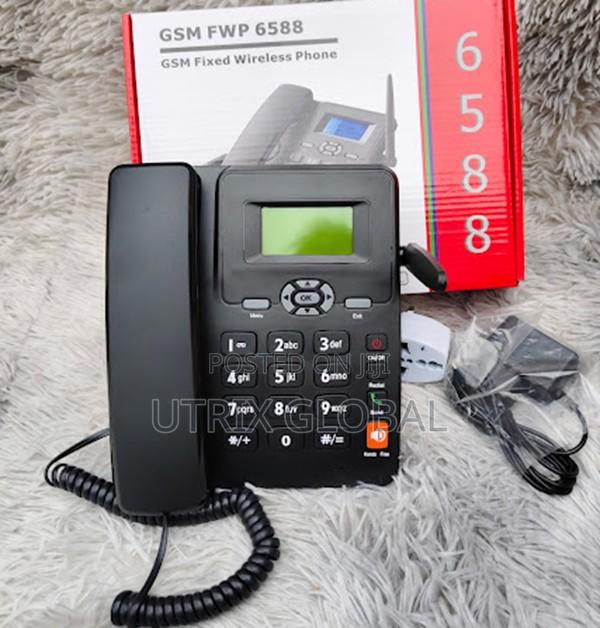 Gsm 6588 Wireless Desk Phone Dual Sim Clear Calls
