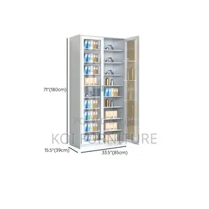 Office Cabinet; Two Doors Cabinet With Glass Front View