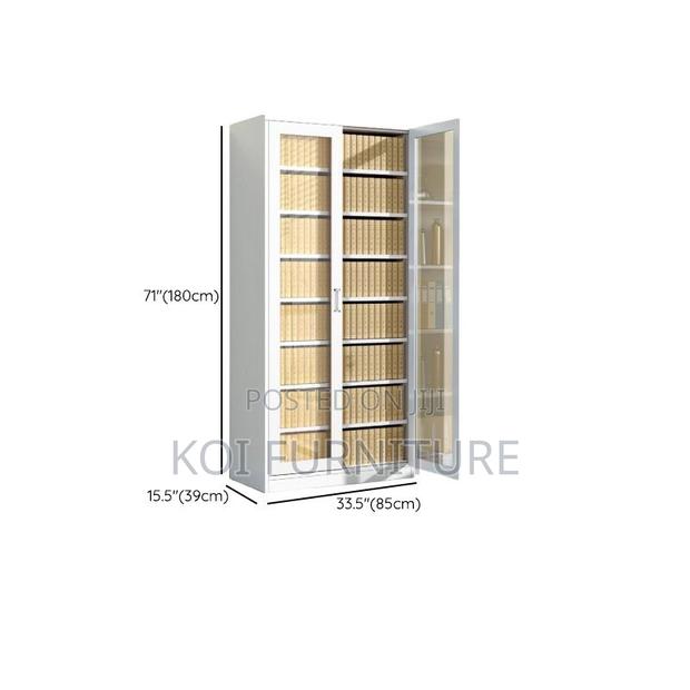Office Cabinet; Two Doors Cabinet With Glass Front View - thumbnail 3