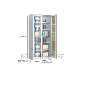 Office Cabinet; Two Doors Cabinet With Glass Front View
