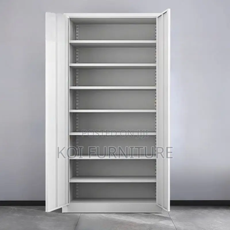 Office Cabinet; Two Doors Cabinet With Glass Front View