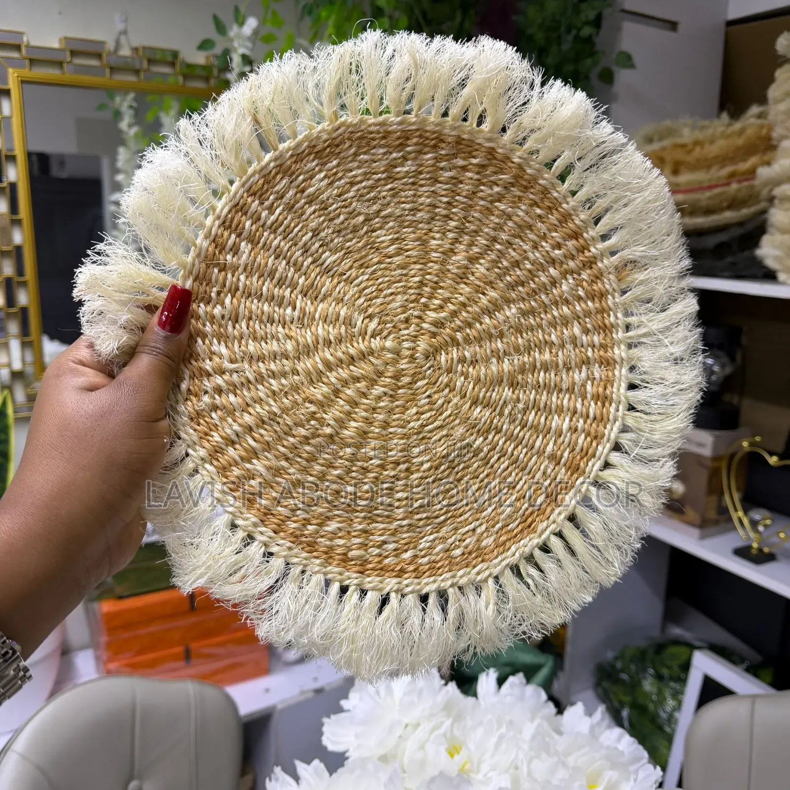 Decorative Sisal Mats for Walls, Placemats.
