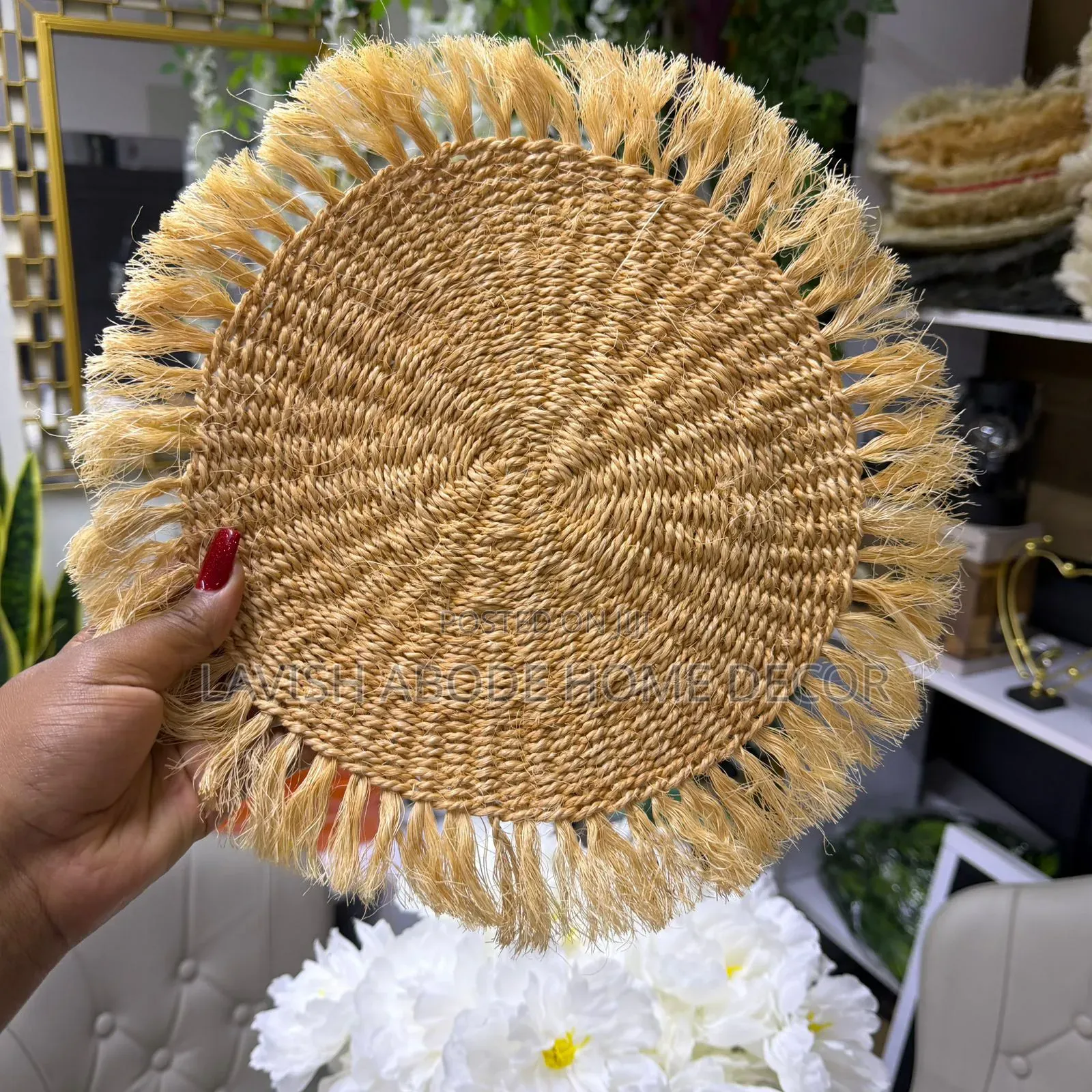 Decorative Sisal Mats for Walls, Placemats.