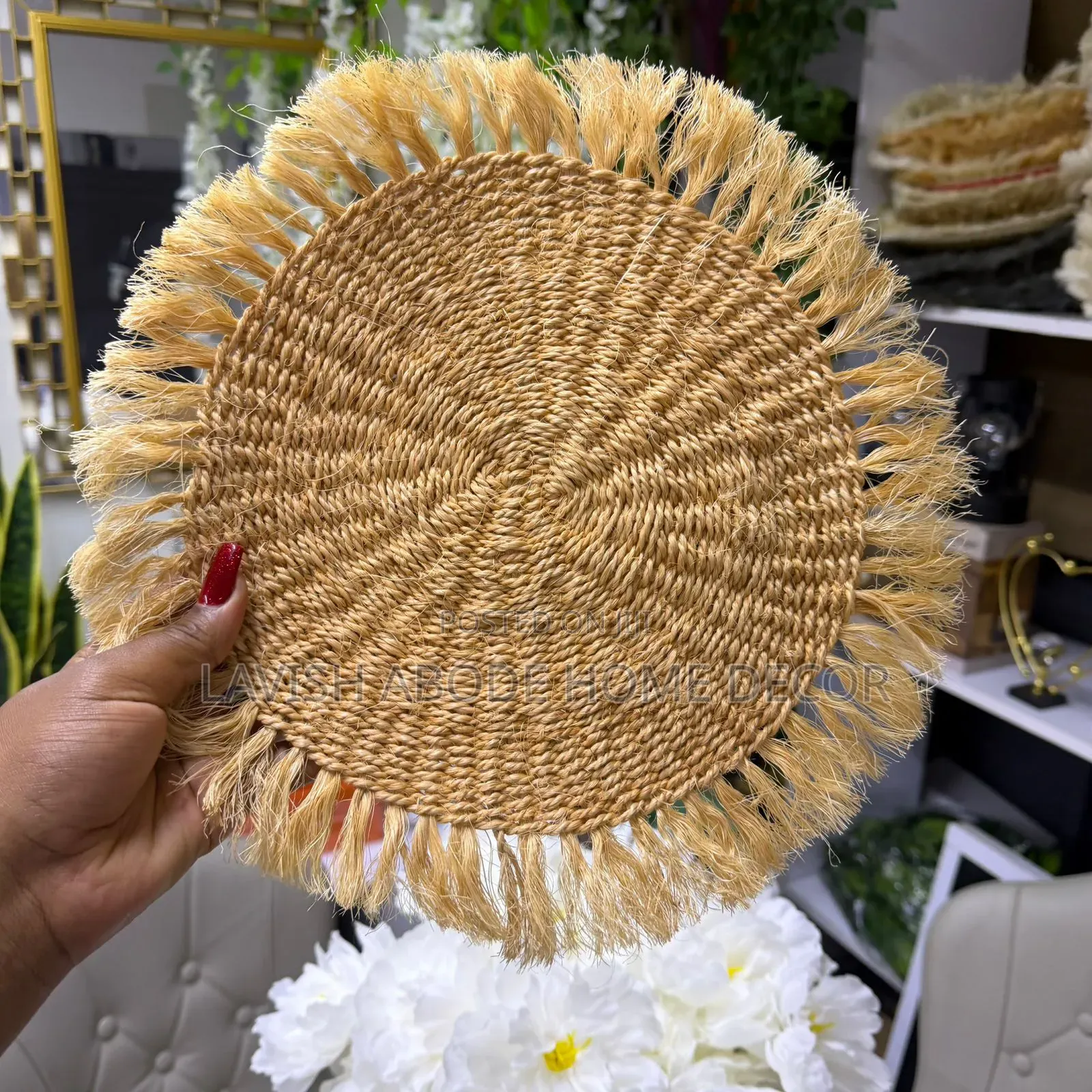 Decorative Sisal Mats for Walls, Placemats.