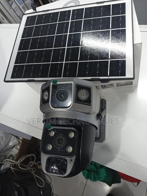 Ip66 Rated Waterproof 12mp 4g PTZ Rotating Dual Lens Solar Camera
