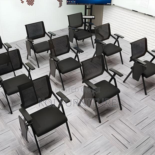 Home Chairs; Mid Back Mesh Conference Chair With Write Pad