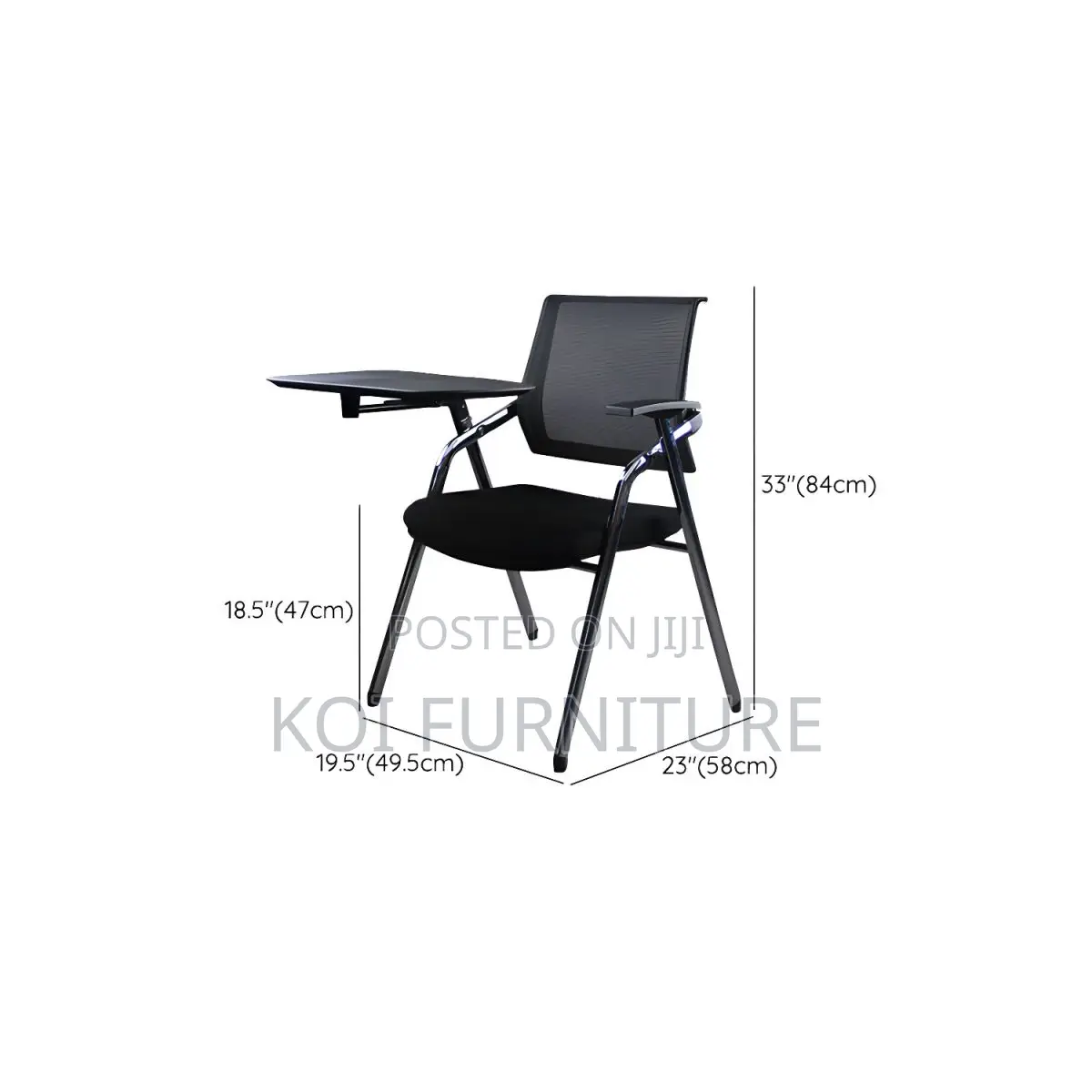 Home Chairs; Mid Back Mesh Conference Chair With Write Pad