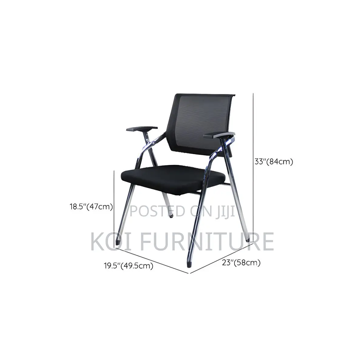 Home Chairs; Mid Back Mesh Conference Chair With Write Pad