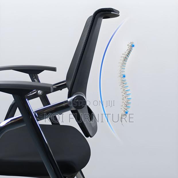 Home Chairs; Mid Back Mesh Conference Chair With Write Pad - thumbnail 12