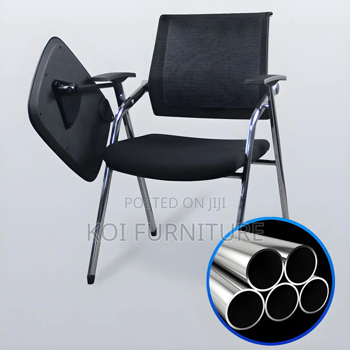 Home Chairs; Mid Back Mesh Conference Chair With Write Pad