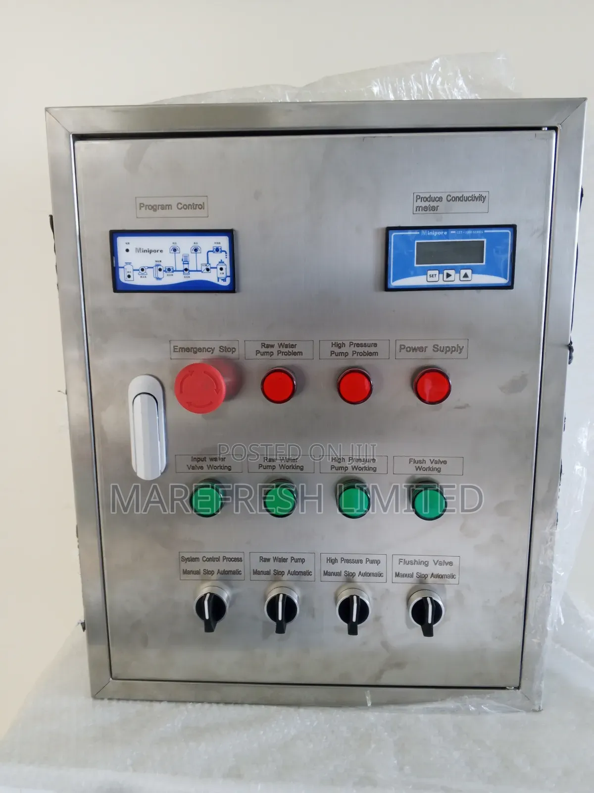 Control Panel With Conductivity Meter