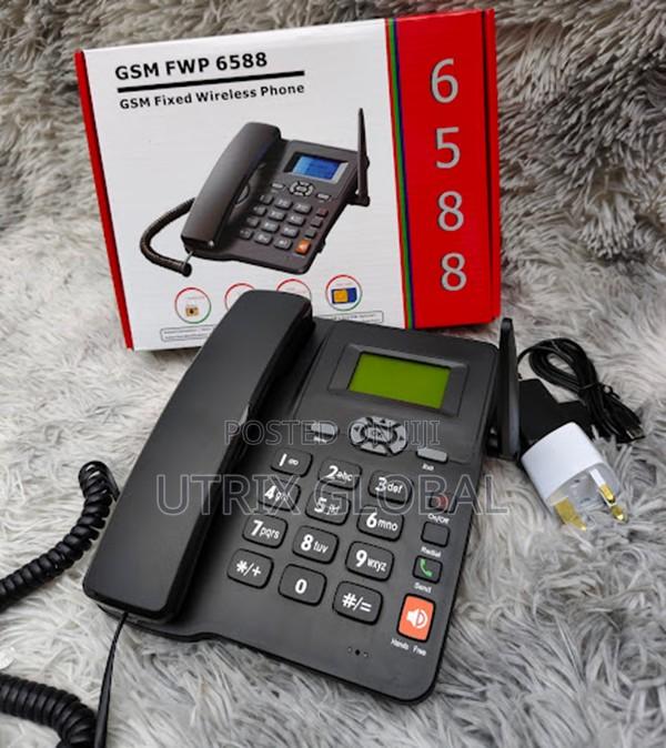 Gsm 6588 Office Desk Phone With Dual Sim Slots