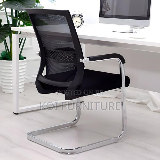 Office Chairs; Modern Fixed Arms Office Chair Lumbar Support - thumbnail 2