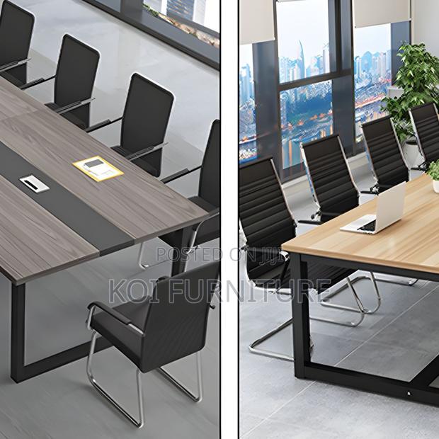 Boardroom Table; Solid Wood Executive 2.4m Boardroom Table - thumbnail 9