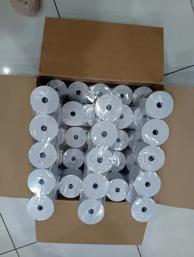 High Clarity 50 Pieces 80mm by 80mm by 13mm Thermal Paper Rolls