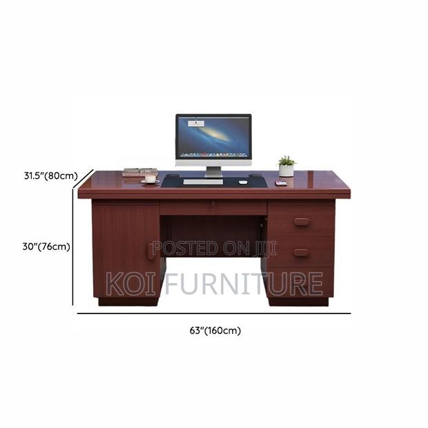 Office Desk; 1.2m Mahogany Executive Office Desk - thumbnail 3
