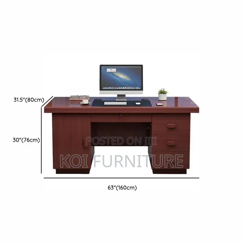 Office Desk; 1.2m Mahogany Executive Office Desk