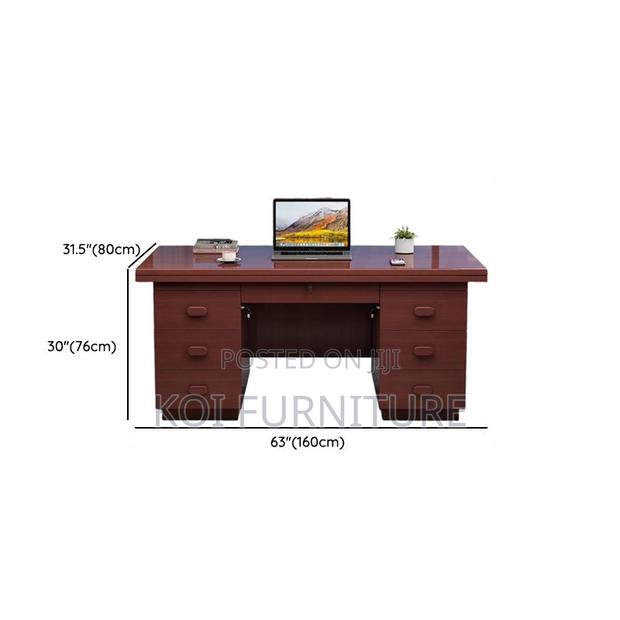 Office Desk; 1.2m Mahogany Executive Office Desk - thumbnail 2