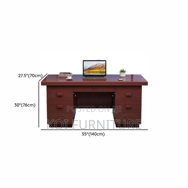 Office Desk; 1.2m Mahogany Executive Office Desk - thumbnail 4