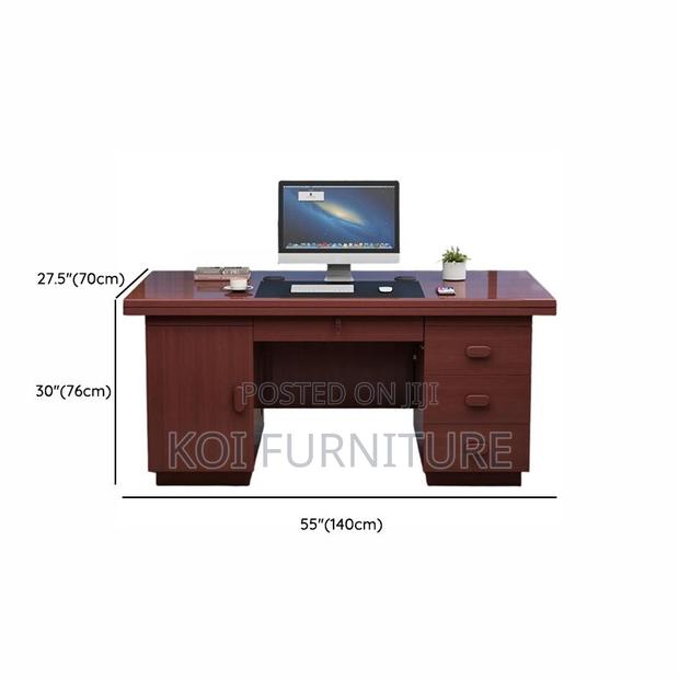 Office Desk; 1.2m Mahogany Executive Office Desk - thumbnail 5