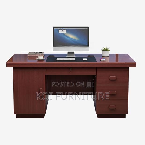 Office Desk; 1.2m Mahogany Executive Office Desk - thumbnail 8