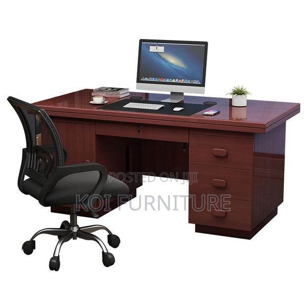 Office Desk; 1.2m Mahogany Executive Office Desk - thumbnail 10