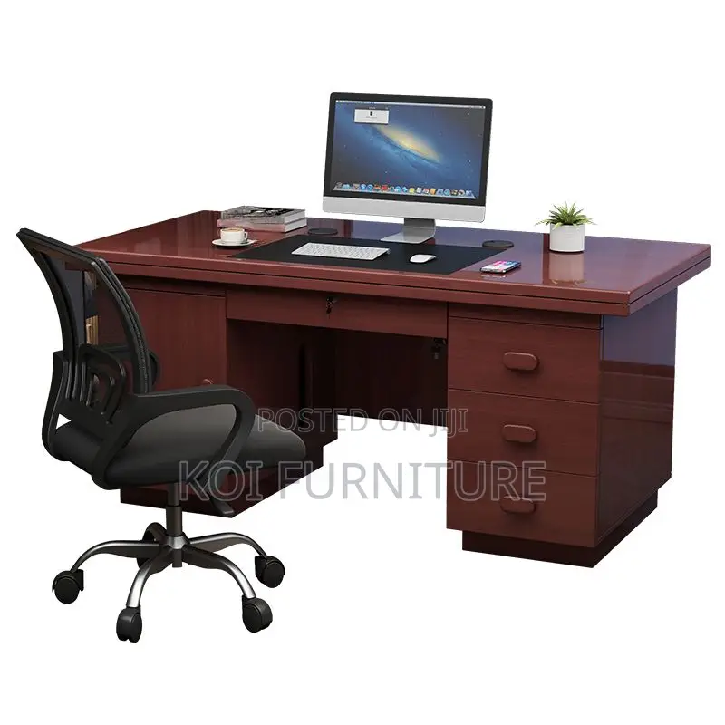 Office Desk; 1.2m Mahogany Executive Office Desk
