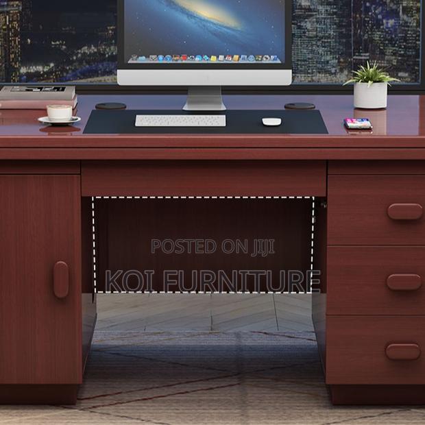 Office Desk; 1.2m Mahogany Executive Office Desk - thumbnail 12