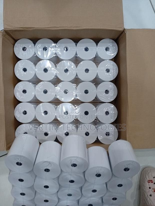 Stable Printing Performance 50 Pieces 80mm by 80mm by 13mm Paper Rolls