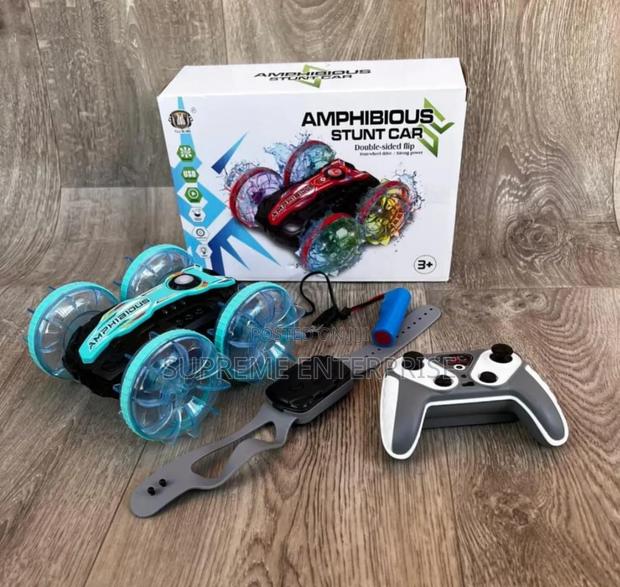 Hand Guesture and Remote Controlled Amphibious Stunt Car
