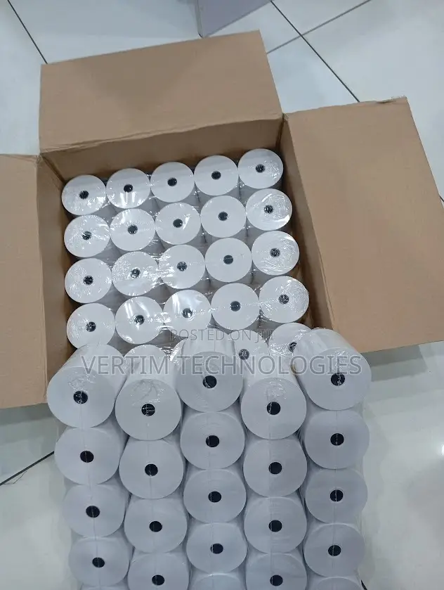 50 Pieces 80mm by 80mm by 13mm Thermal Paper Rolls